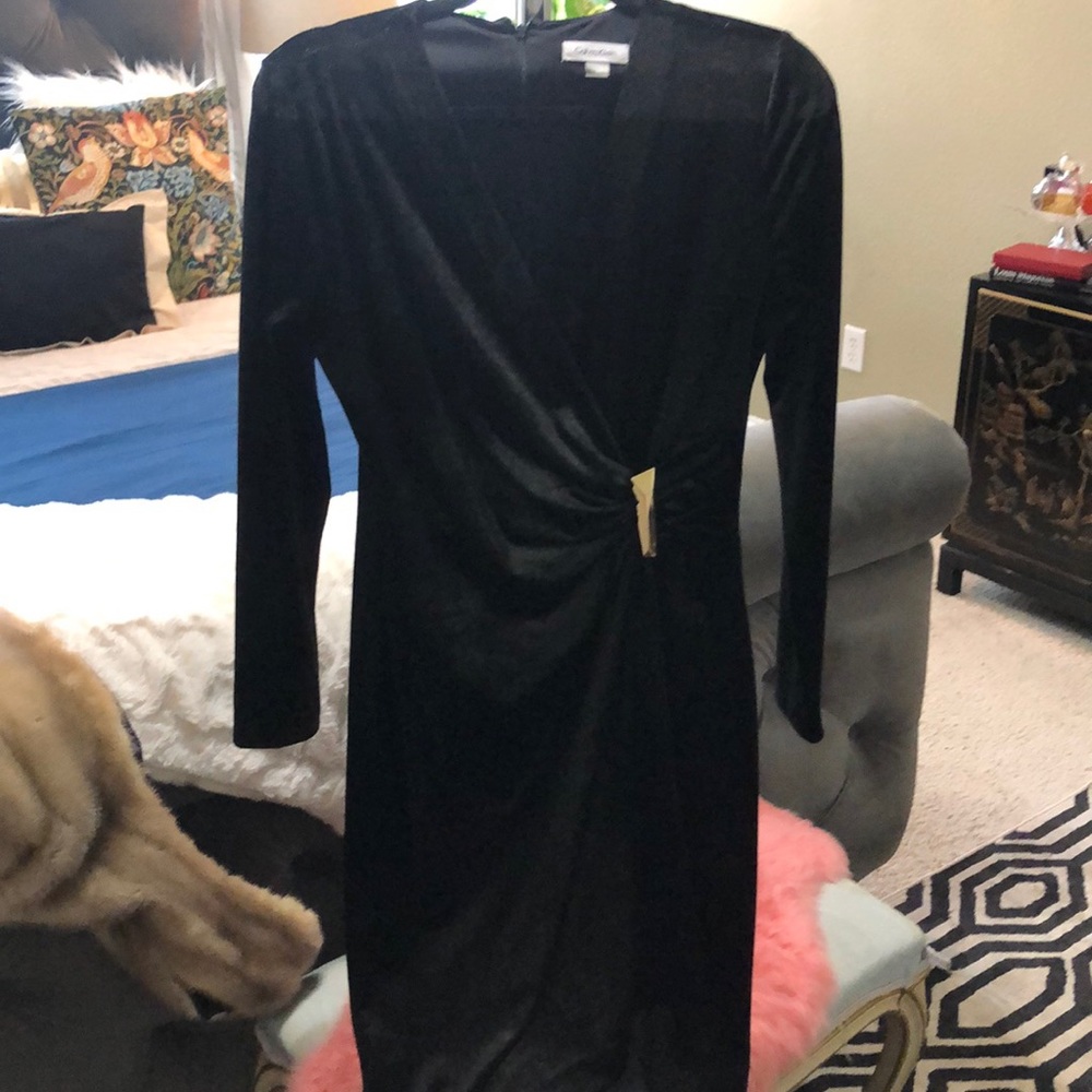 Like new Shimmering velvet Calvin Klein dress